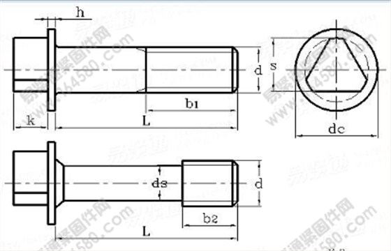 DIN 22424-1990 三角頭帶墊螺釘