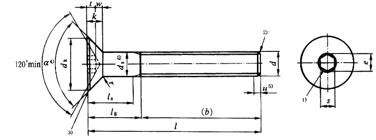 國標(biāo)號gb/70.3-2000內(nèi)六角沉頭螺絲，